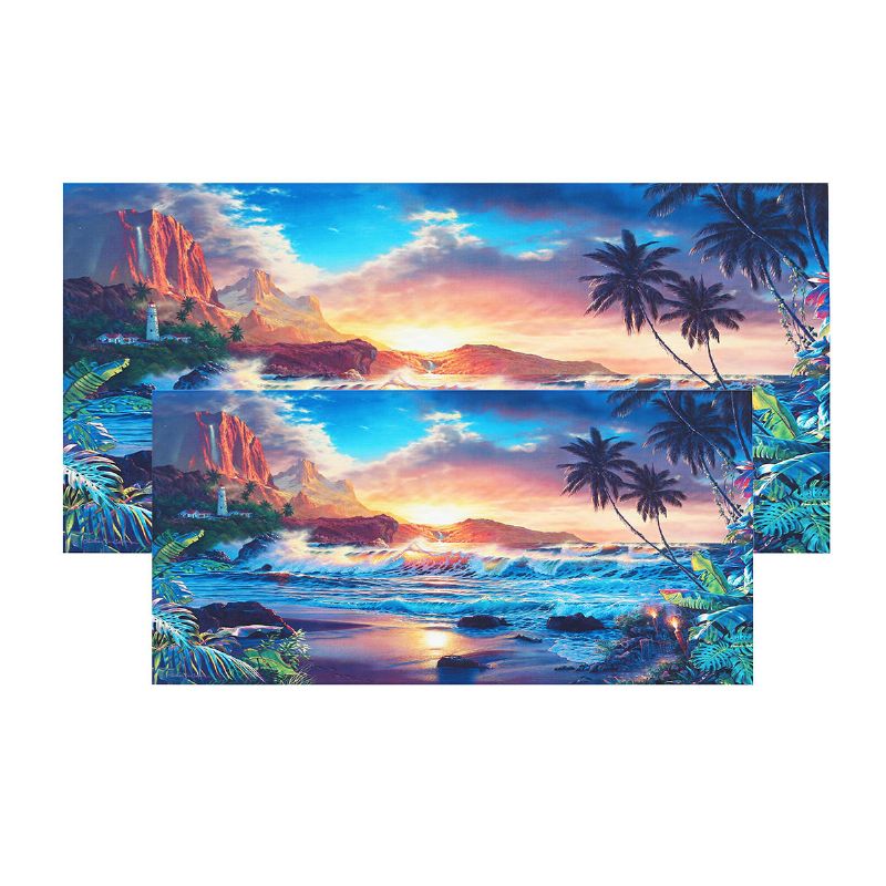 Decoración Para El Hogar Pinturas Impresas En Lienzo Arte De La Pared Paisaje De Puesta De Sol Moderno Árbol De Playa Regalo