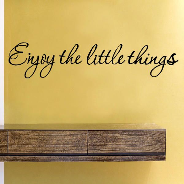 Diy Enjoy The Little Thing Extraíble Art Vinilo Cita Etiqueta De La Pared Mural