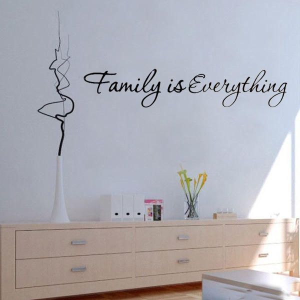 Diy Family Is Everything Extraíble Decoración Del Hogar Arte Vinilo Cita Etiqueta De La Pared