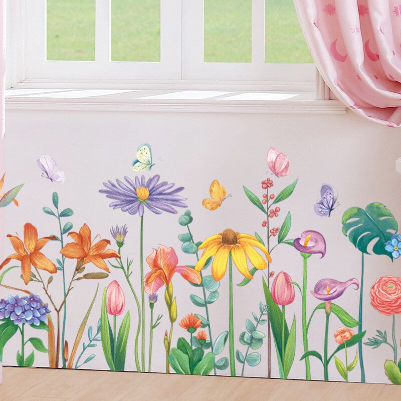 Diy Hojas Verdes Pegatinas De Pared Flor Para Dormitorio Cocina Decoración De Habitación De Niños