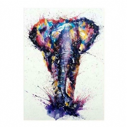 Elefante Colorido 5d Diamante Pintura Bordado Punto De Cruz Decoración De La Pared