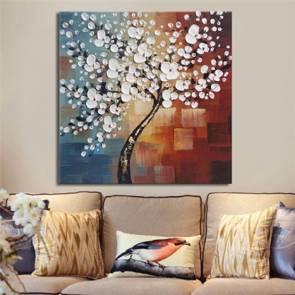 Enmarcado Flor Abstracta Árbol Impresión De Lienzo Pinturas Al Óleo Imagen Decoraciones Artísticas Para El Hogar