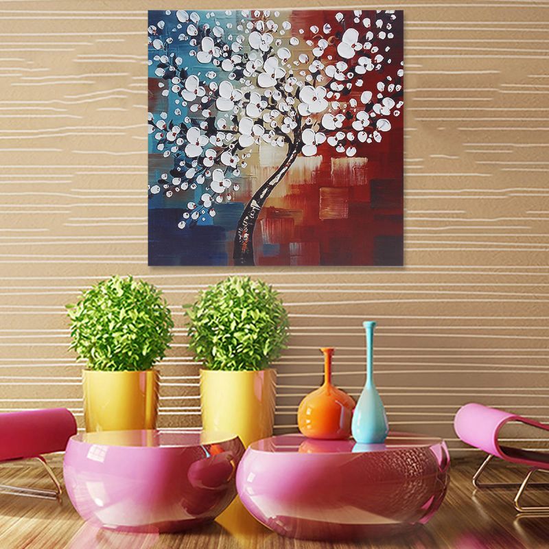 Enmarcado Flor Abstracta Árbol Impresión De Lienzo Pinturas Al Óleo Imagen Decoraciones Artísticas Para El Hogar