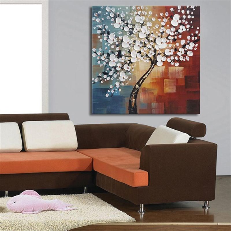 Enmarcado Flor Abstracta Árbol Impresión De Lienzo Pinturas Al Óleo Imagen Decoraciones Artísticas Para El Hogar