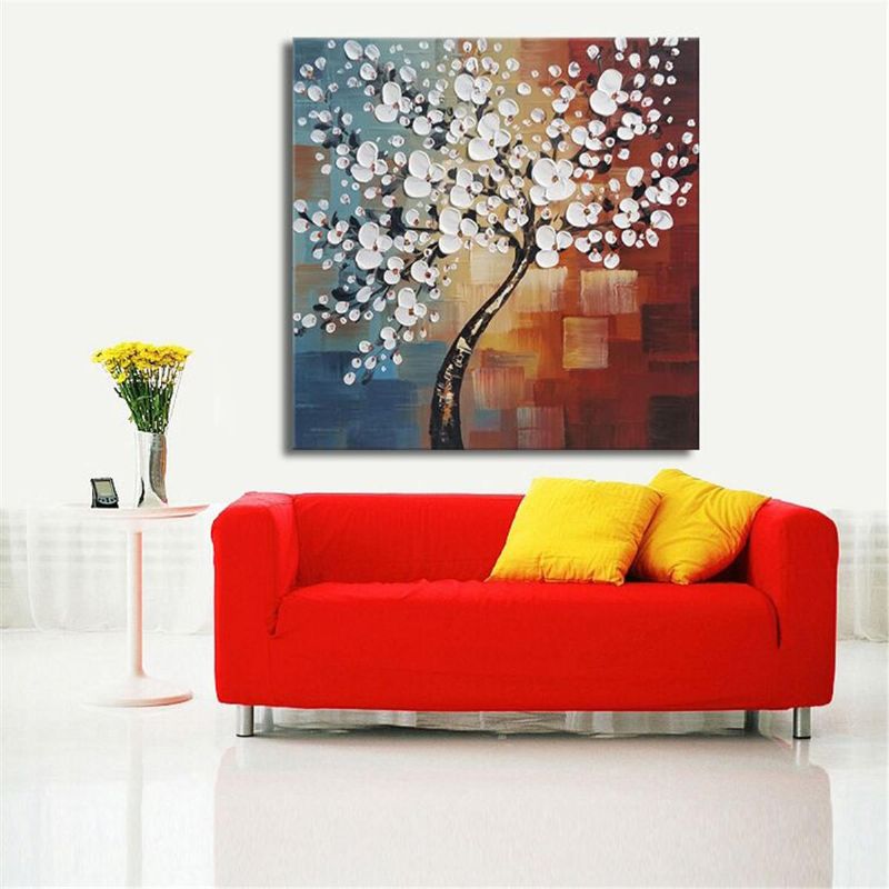 Enmarcado Flor Abstracta Árbol Impresión De Lienzo Pinturas Al Óleo Imagen Decoraciones Artísticas Para El Hogar