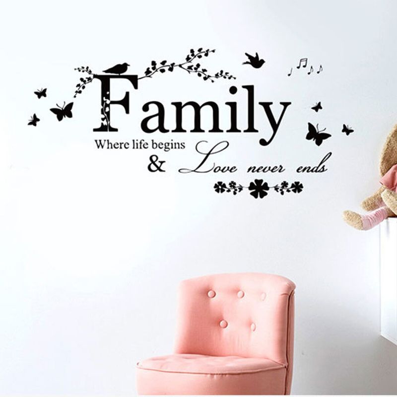 Family Quote Life Love Etiqueta De La Pared Removible Art Vinyl Home Decal Decor