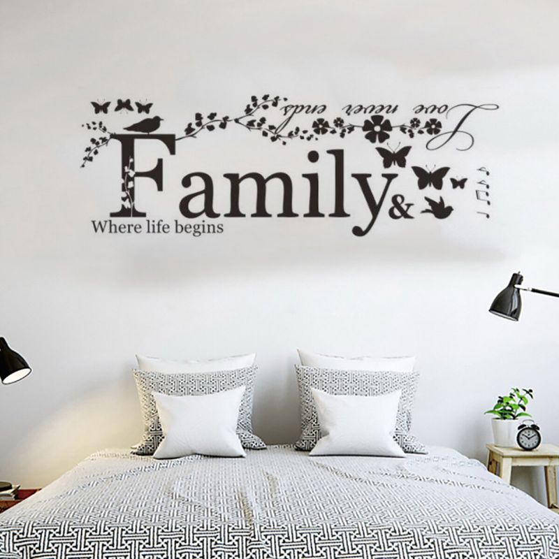 Family Quote Life Love Etiqueta De La Pared Removible Art Vinyl Home Decal Decor