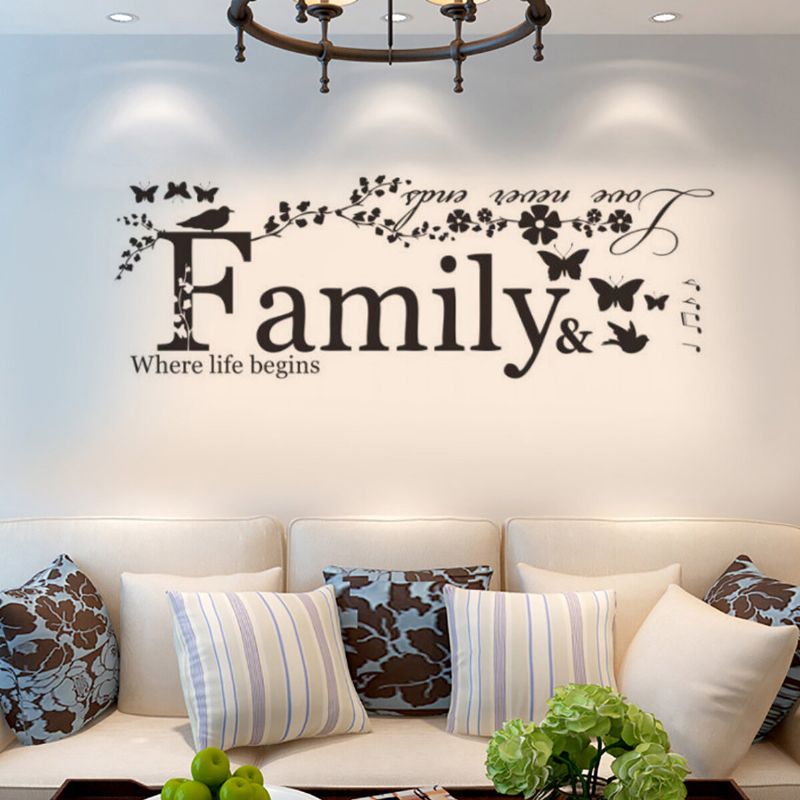 Family Quote Life Love Etiqueta De La Pared Removible Art Vinyl Home Decal Decor