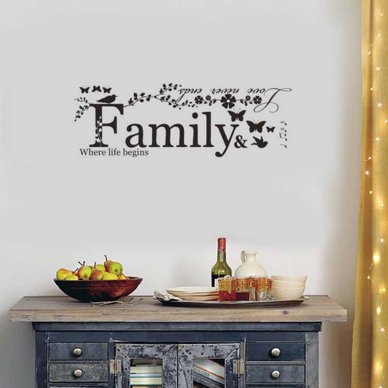 Family Quote Life Love Etiqueta De La Pared Removible Art Vinyl Home Decal Decor