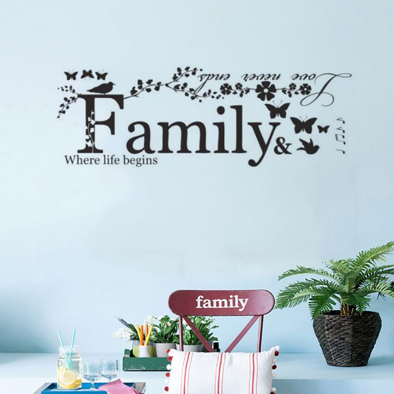 Family Quote Life Love Etiqueta De La Pared Removible Art Vinyl Home Decal Decor