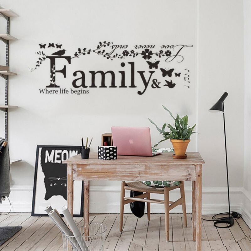 Family Quote Life Love Etiqueta De La Pared Removible Art Vinyl Home Decal Decor