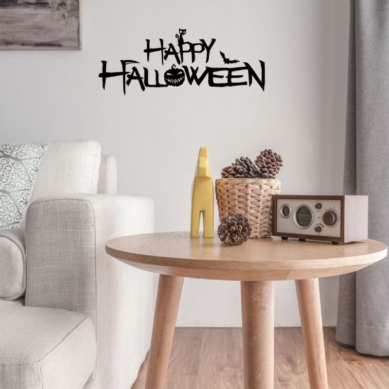 Feliz Halloween Etiqueta De La Pared Decoraciones De La Habitación Mural Art Decal Sticker Murales Room Decal Wallpaper