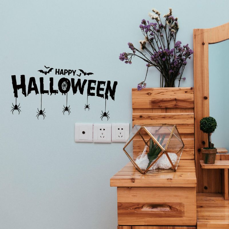 Feliz Halloween Etiqueta De La Pared Decoraciones De La Habitación Mural Art Decal Sticker Murales Room Decal Wallpaper