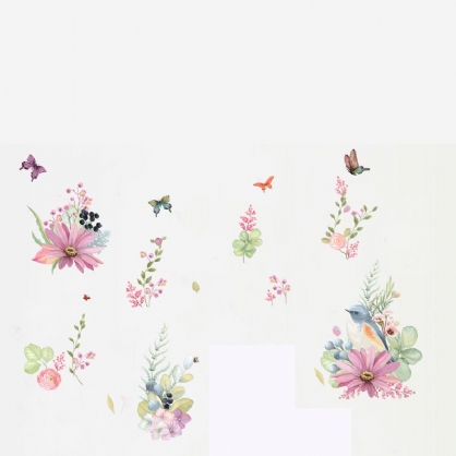 Flor Pájaros Mariposas Extraíble Niños Bebé Etiqueta De La Pared Pegatinas De Vinilo Decoración Artística Para La Decoración De La Pared Del Hogar