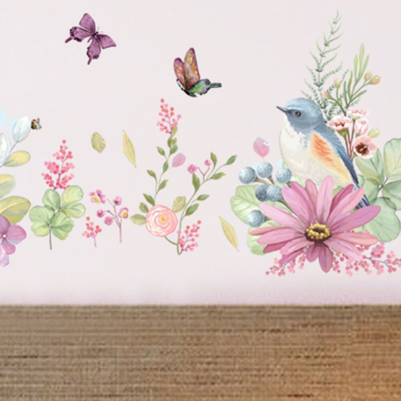 Flor Pájaros Mariposas Extraíble Niños Bebé Etiqueta De La Pared Pegatinas De Vinilo Decoración Artística Para La Decoración De La Pared Del Hogar