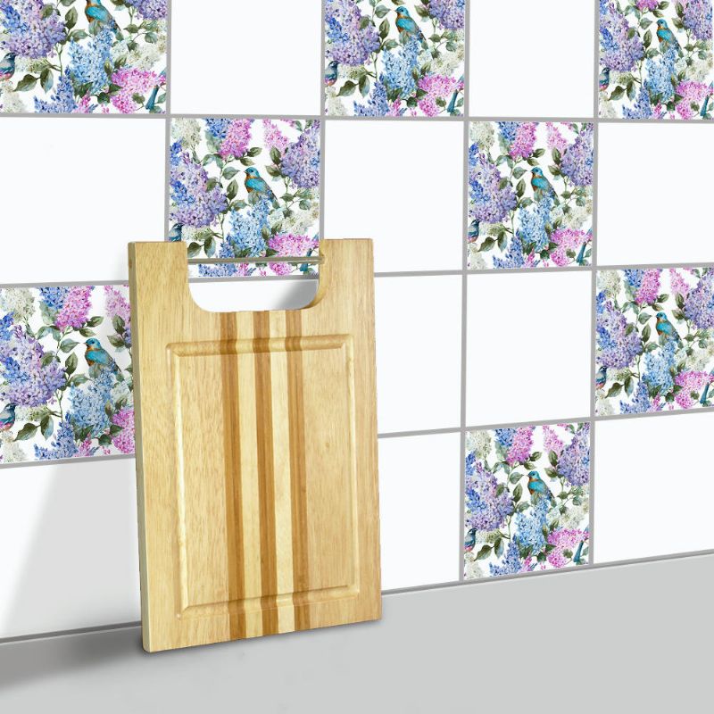 Flores Perla Película Azulejos Pegatinas Baño Sala De Estar Pegatinas De Pared De Pvc A Prueba De Agua