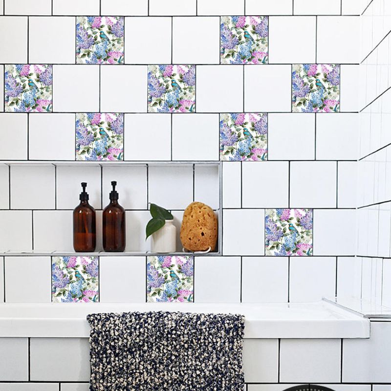 Flores Perla Película Azulejos Pegatinas Baño Sala De Estar Pegatinas De Pared De Pvc A Prueba De Agua