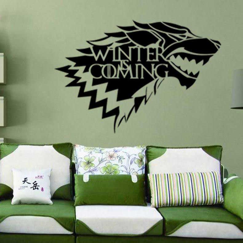 Game Of Thrones House Stark Wolf Vinilo Adhesivo Calcomanía Hbo Winter Is Coming