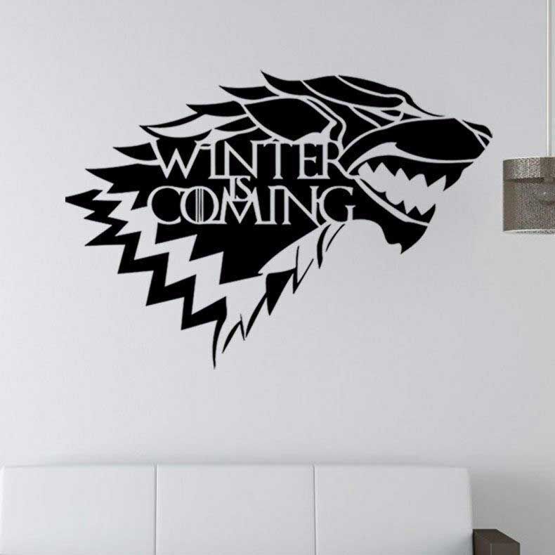 Game Of Thrones House Stark Wolf Vinilo Adhesivo Calcomanía Hbo Winter Is Coming