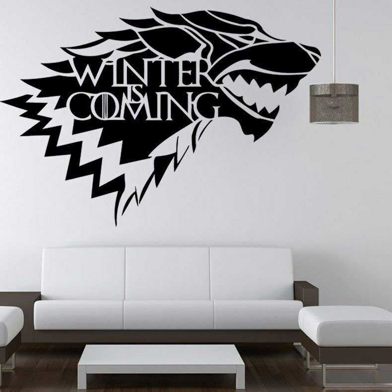 Game Of Thrones House Stark Wolf Vinilo Adhesivo Calcomanía Hbo Winter Is Coming