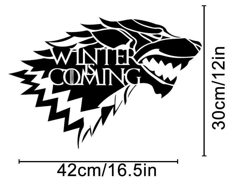 Game Of Thrones House Stark Wolf Vinilo Adhesivo Calcomanía Hbo Winter Is Coming