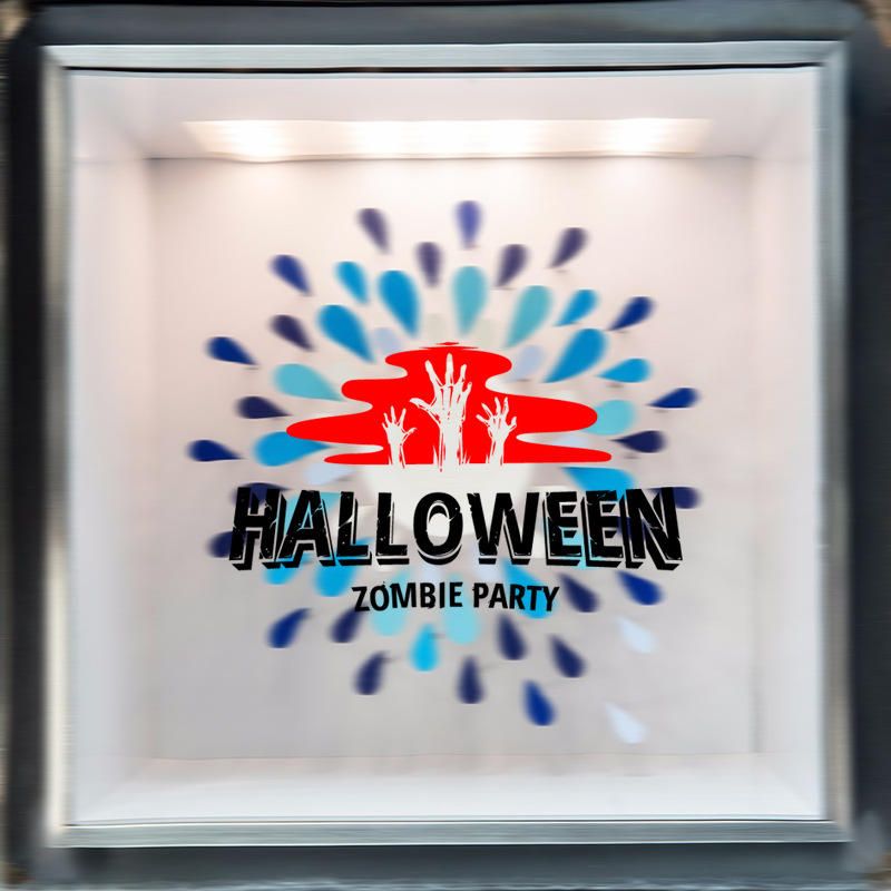 Hallowen Zombie Party Showcase Glass Window Decoración Etiqueta De La Pared Fiesta Casa Decoración Del Hogar Calcomanía Creativa Diy Mural Wall Art Sticker