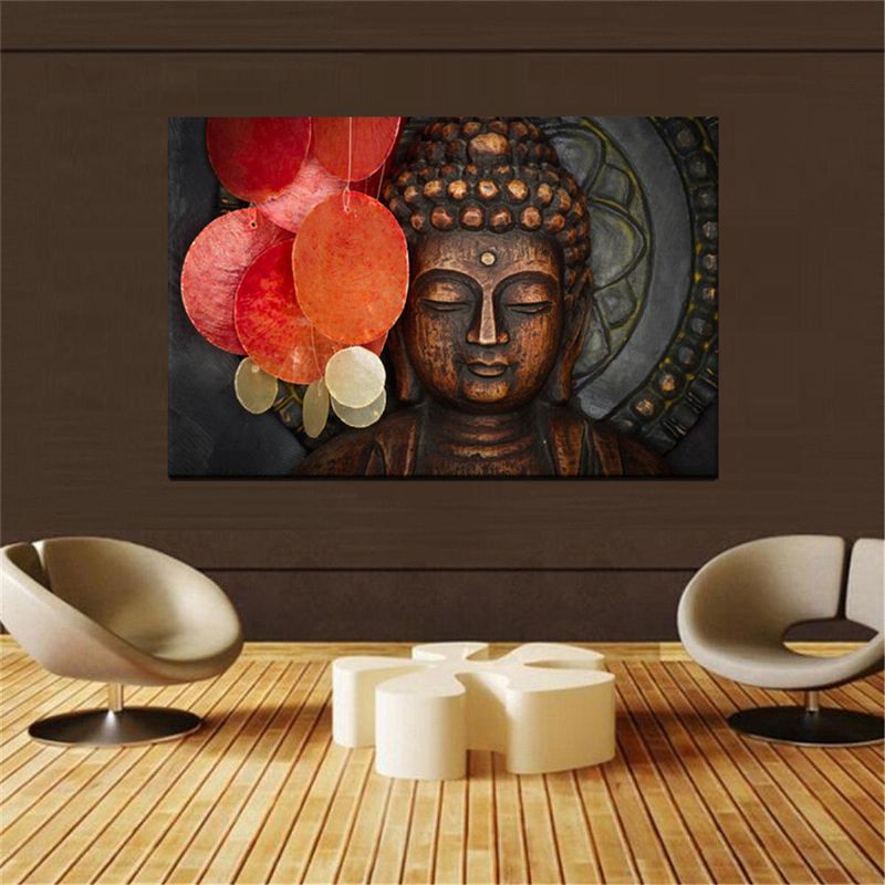 Hd Estatua Meditación Pintura Impresión En Cambric Home Room Etiqueta De La Pared Decoración Del Arte