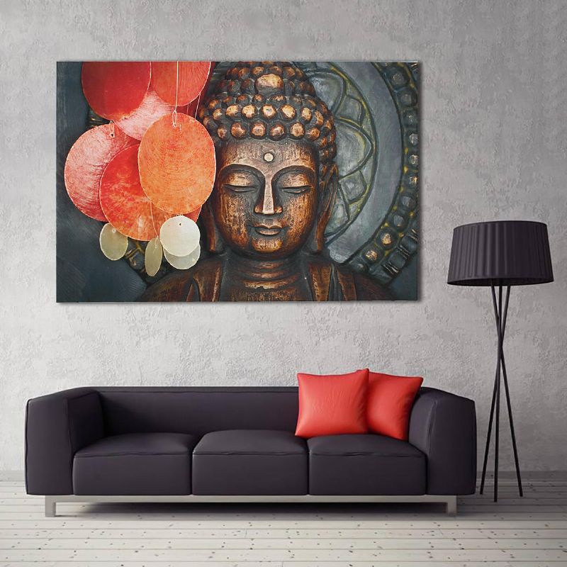 Hd Estatua Meditación Pintura Impresión En Cambric Home Room Etiqueta De La Pared Decoración Del Arte