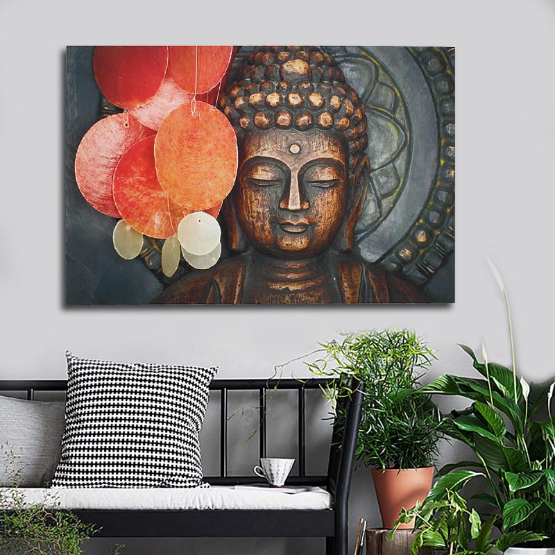 Hd Estatua Meditación Pintura Impresión En Cambric Home Room Etiqueta De La Pared Decoración Del Arte