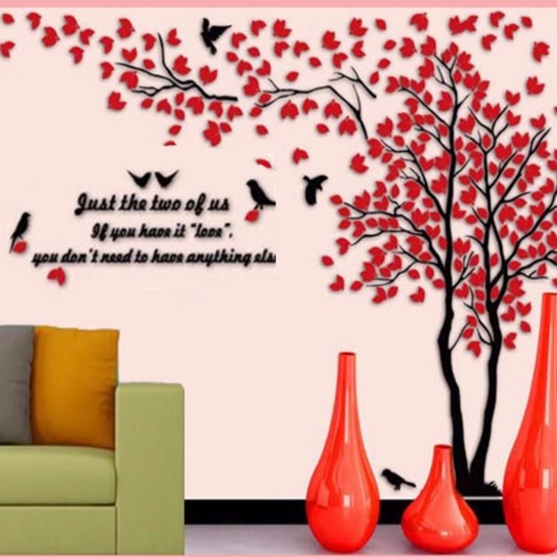 Hermoso Árbol 3d Diy Espejo Tatuajes De Pared Pegatinas Arte Hogar Habitación Vinilo Decoración Etiqueta De La Pared