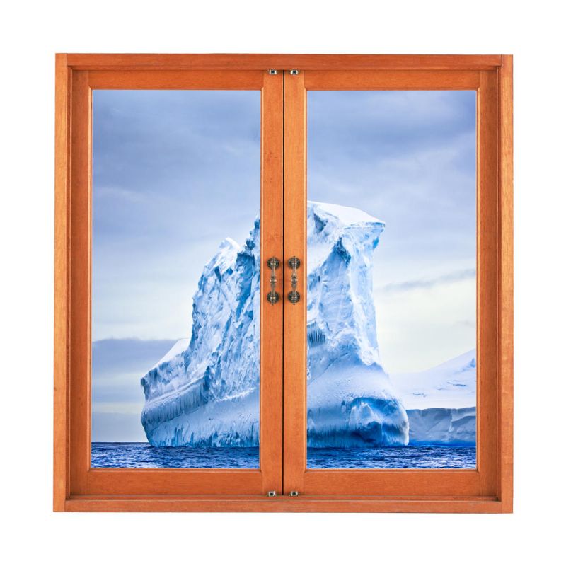 Iceberg 3d Vista De Ventana Artificial Calcomanías De Pared 3d Barrera Frígida Pag Pegatinas Decoración De La Pared Del Hogar Regalo