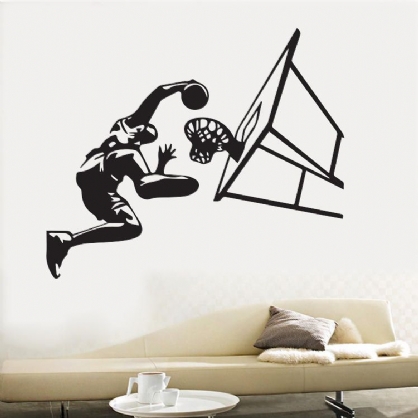 Jugador De Baloncesto Air Slam Dunk Pegatina De Pared Extraíble Calcomanías De Vinilo Pegatinas De Arte Para Habitación Deportiva