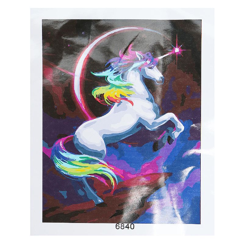 Kit De Pintura De Unicornio Arcoíris Por Número Diy Pinturas Al Óleo Digitales Lienzo Decoración Del Hogar