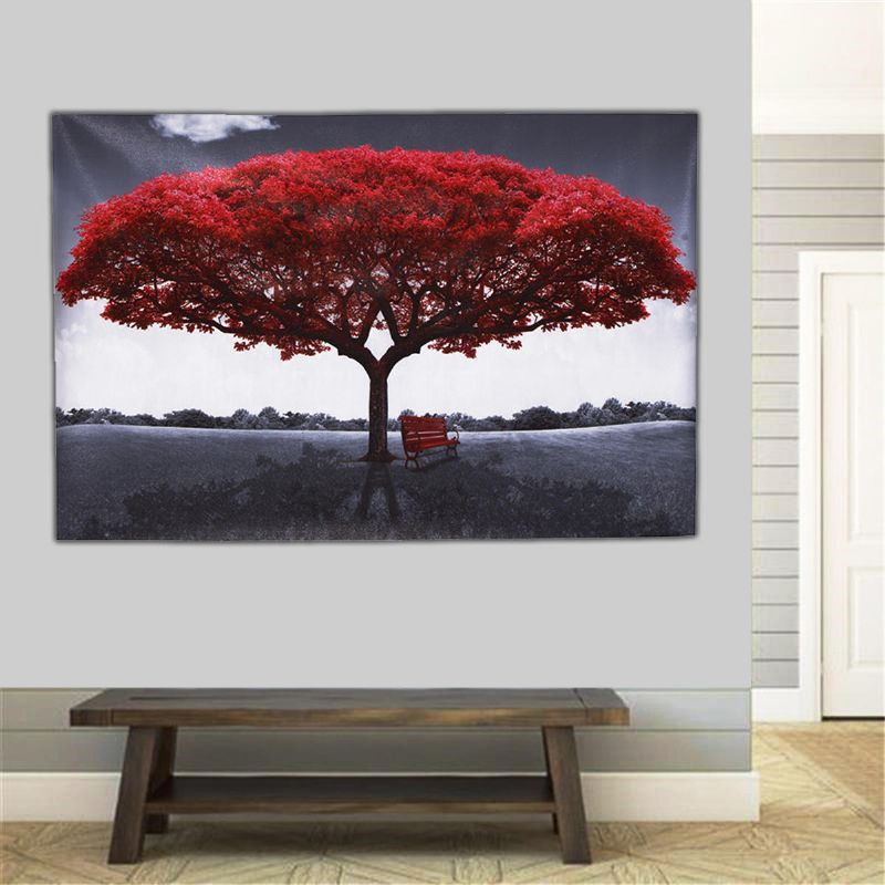 Lienzo De Árbol Rojo Grande Decoración De Pared Moderna Para El Hogar Pinturas Artísticas Impresión De Imagen Sin Marco Decoraciones Para El Hogar