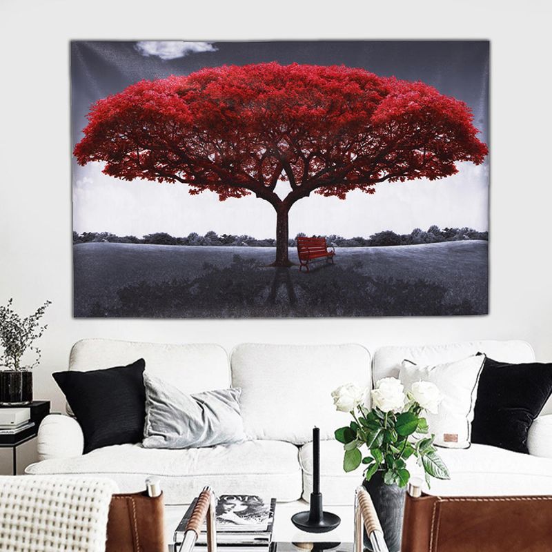 Lienzo De Árbol Rojo Grande Decoración De Pared Moderna Para El Hogar Pinturas Artísticas Impresión De Imagen Sin Marco Decoraciones Para El Hogar