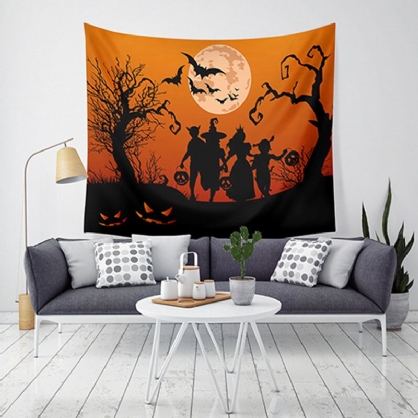 Lwg5 Tapiz De Halloween Estampado De Calabaza Tapiz Colgante De Pared Arte Decoración Del Hogar Para Decoraciones De Halloween