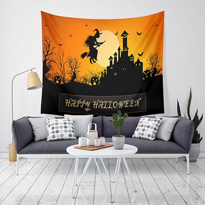 Lwg5 Tapiz De Halloween Estampado De Calabaza Tapiz Colgante De Pared Arte Decoración Del Hogar Para Decoraciones De Halloween