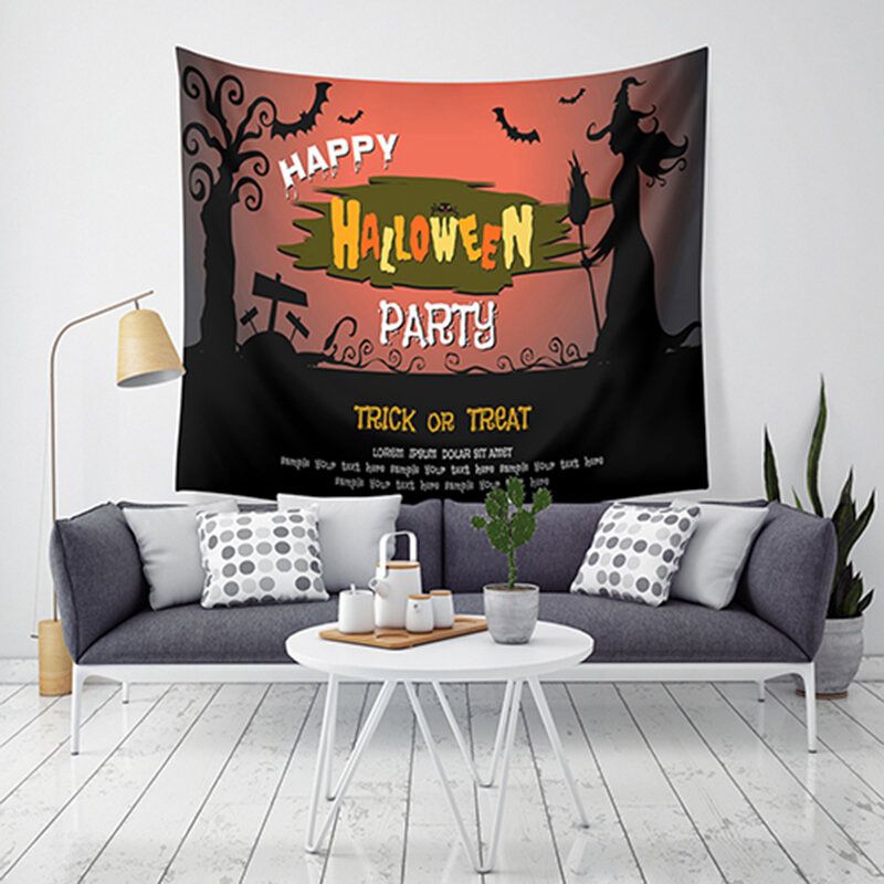 Lwg5 Tapiz De Halloween Estampado De Calabaza Tapiz Colgante De Pared Arte Decoración Del Hogar Para Decoraciones De Halloween