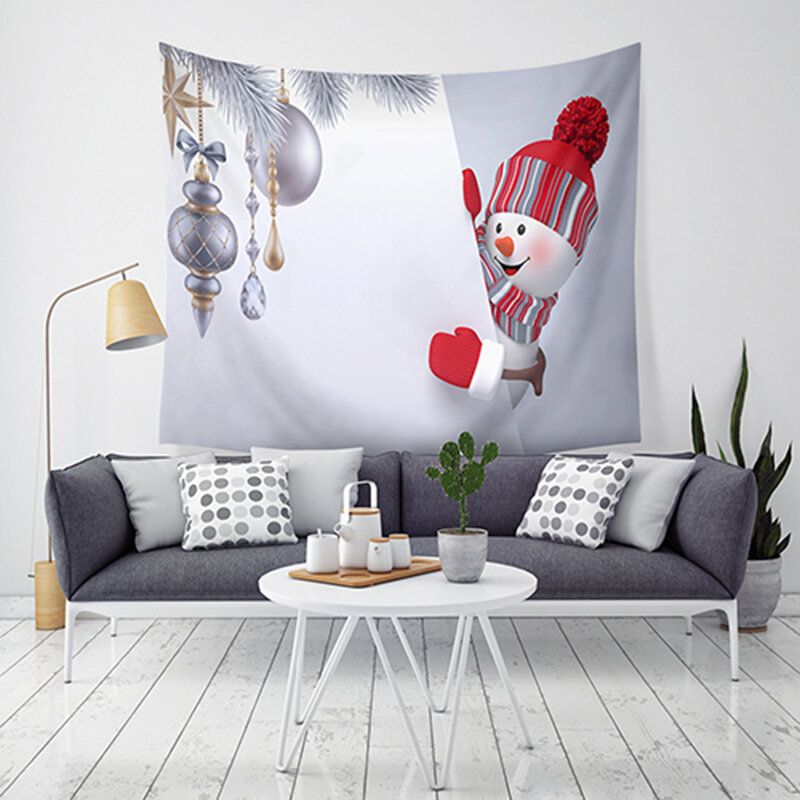 Lwg7 Tapiz Navideño Con Estampado De Papá Noel Para Colgar En La Pared Arte Decoración Del Hogar Decoraciones Navideñas Para El Hogar