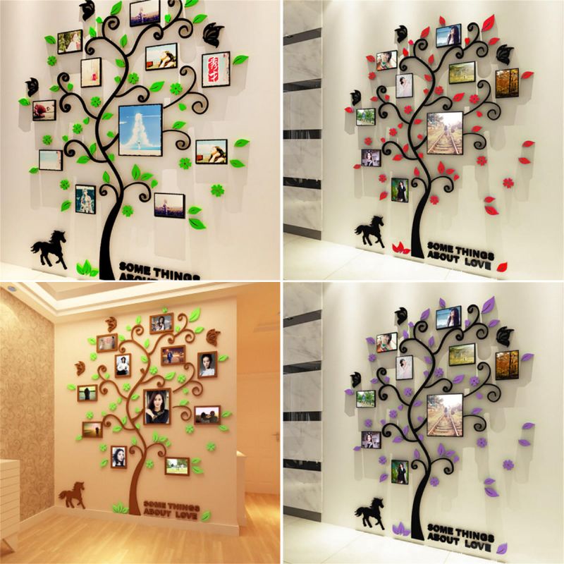 Marco De Fotos 3d Árbol Genealógico Etiqueta De La Pared Sala De Estar Decoración Del Dormitorio