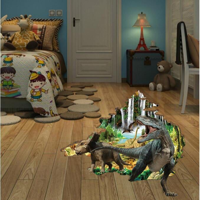 Miico 3d Pegatinas De Pared De Pvc Creativas Decoración Del Hogar Arte Mural Extraíble Dinosaurio Decoración Pegatina