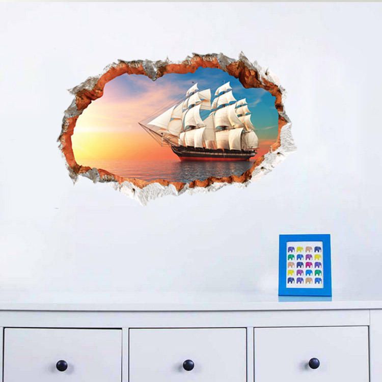 Miico 3d Pegatinas De Pared De Pvc Creativas Decoración Del Hogar Arte Mural Extraíble Pegatina De Decoración De Navegación