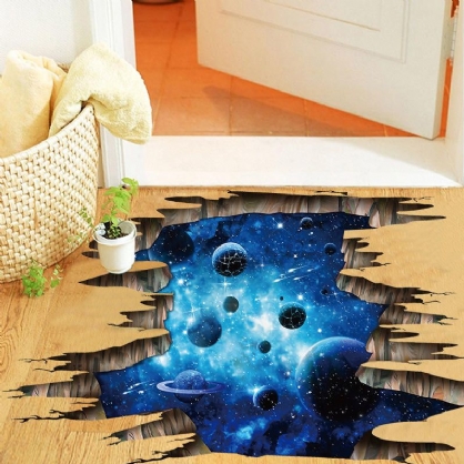 Miico Creative 3d The Milky Way Pared Rota Extraíble Hogar Habitación Decorativa Pared Piso Decoración Pegatina