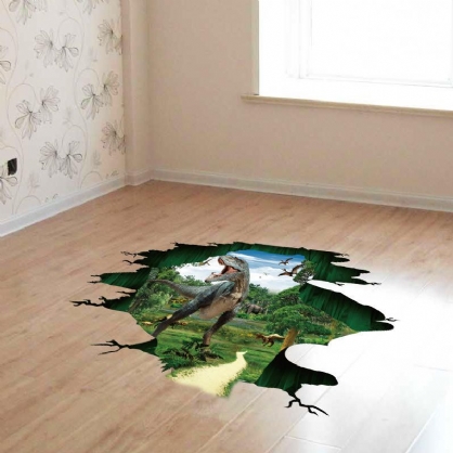 Miico Creativo 3d Dinosaurio Impermeable Extraíble Hogar Habitación Decorativa Pared Puerta Decoración Pegatina