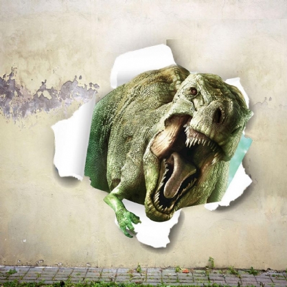 Miico Creativo 3d Dinosaurio Pvc Extraíble Hogar Habitación Decorativa Pared Puerta Decoración Pegatina