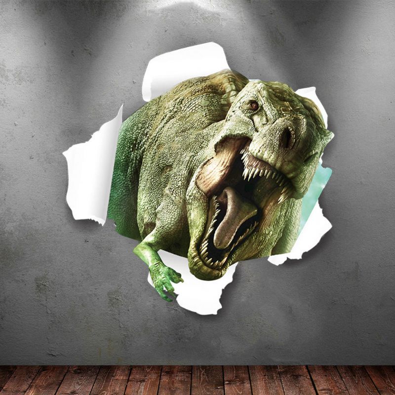 Miico Creativo 3d Dinosaurio Pvc Extraíble Hogar Habitación Decorativa Pared Puerta Decoración Pegatina