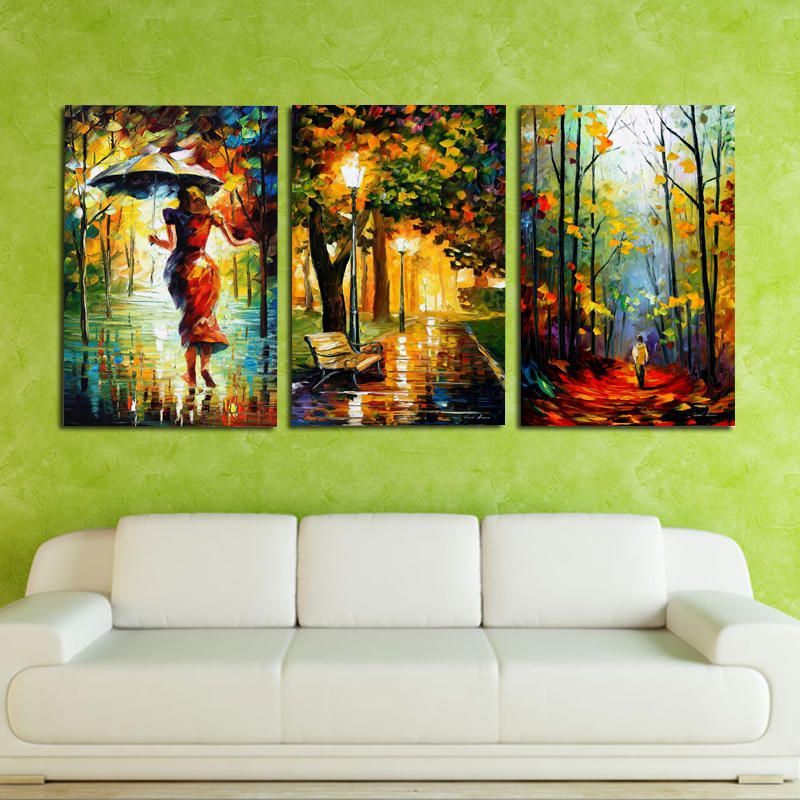 Miico Pintado A Mano Tres Pinturas Decorativas Combinadas Pintura De Acuarela Arte De Pared Para Decoración Del Hogar