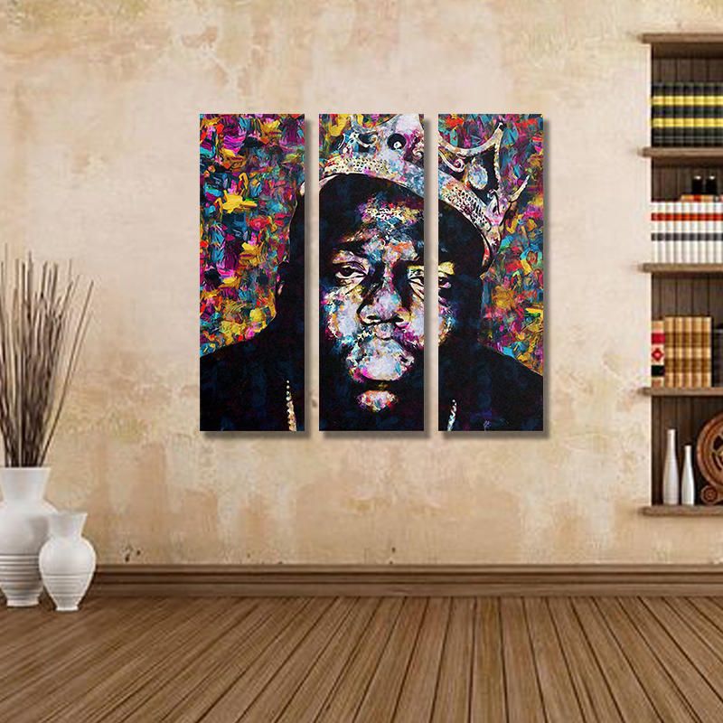 Miico Pintado A Mano Tres Pinturas Decorativas Combinadas Retrato De Personas Pintura Al Óleo Arte De La Pared Para La Decoración Del Hogar