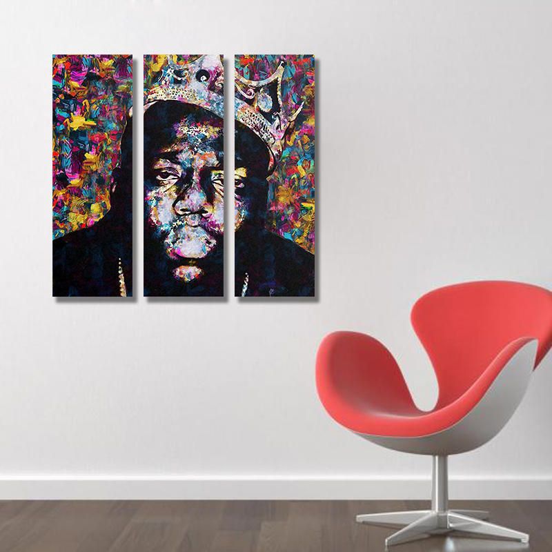 Miico Pintado A Mano Tres Pinturas Decorativas Combinadas Retrato De Personas Pintura Al Óleo Arte De La Pared Para La Decoración Del Hogar