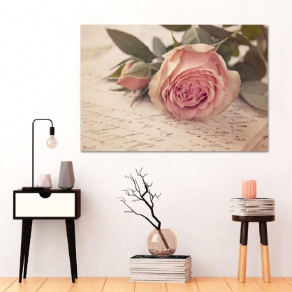 Modern Pink Rose Nordic Flowers Impresión En Lienzo Pinturas Artísticas Imagen Impresa Decoración De Pared Sin Marco